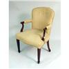 Image 1 : A GEORGIAN STYLE MAHOGANY UPHOLSTERED ARMCHAIR