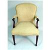 Image 2 : A GEORGIAN STYLE MAHOGANY UPHOLSTERED ARMCHAIR