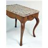 Image 2 : A LOUIS XV PROVINCIAL STYLE MARBLE-TOP WALNUT SIDE TABLE