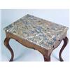 Image 3 : A LOUIS XV PROVINCIAL STYLE MARBLE-TOP WALNUT SIDE TABLE