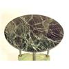 Image 2 : A PATINATED BRASS AND GREEN MARBLE GARDEN TABLE