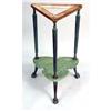 Image 4 : A PATINATED BRASS AND GREEN MARBLE GARDEN TABLE