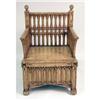 Image 3 : A VICTORIAN CARVED PINE METAMORPHIC ARMCHAIR