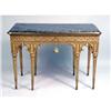 Image 3 : AN UNUSUAL CARVED GILTWOOD MARBLE-TOP SIDE TABLE