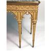Image 4 : AN UNUSUAL CARVED GILTWOOD MARBLE-TOP SIDE TABLE