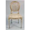 Image 4 : A PAIR OF LOUIS XVI STYLE PAINTED AND PARCEL-GILT CANED SIDE CHAIRS
