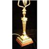 Image 6 : A PAIR OF GEORGIAN STYLE BRASS CANDLESTICK LAMPS