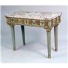 Image 1 : A NEOCLASSICAL PAINTED AND PARCEL-GILT SIDE TABLE