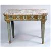 Image 3 : A NEOCLASSICAL PAINTED AND PARCEL-GILT SIDE TABLE