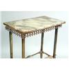 Image 2 : A LATE VICTORIAN BRASS AND GREEN ALABASTER SIDE TABLE