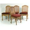 Image 1 : A SET OF FOUR LOUIS XV STYLE CARVED BEECHWOOD CANED SIDE CHAIRS
