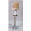 Image 2 : A PAIR OF SILVERED-METAL CANDLESTICK-FORM DRESSING TABLE LAMPS