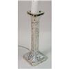 Image 3 : A PAIR OF SILVERED-METAL CANDLESTICK-FORM DRESSING TABLE LAMPS