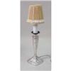 Image 4 : A PAIR OF SILVERED-METAL CANDLESTICK-FORM DRESSING TABLE LAMPS