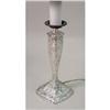 Image 5 : A PAIR OF SILVERED-METAL CANDLESTICK-FORM DRESSING TABLE LAMPS