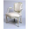 Image 1 : A LOUIS XV STYLE PAINTED FAUTEUIL