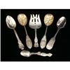 Image 1 : A GROUP OF SIX SILVER SERVING FLATWARE PIECES