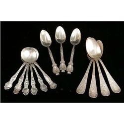 A GROUP OF STERLING SILVER SPOONS
