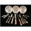 Image 1 : A GROUP OF MISCELLANEOUS SILVER PLATED AND STERLING SILVER HANDLED TABLE ITEMS