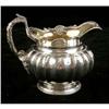Image 2 : A PAIR OF GARRARD`S LONDON ENGLISH VERMEIL LINED STERLING SILVER FOOTED CREAM JUGS