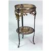 Image 4 : A VICTORIAN GILT-METAL AND STEEL JARDINIERE STAND