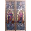 Image 1 : A PAIR OF STAINED GLASS DECORATIVE PANELS