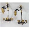 Image 1 : A PAIR OF VICTORIAN RENAISSANCE REVIVAL STYLE GILT-METAL AND PATINATED-BRONZE WALL LIGHTS