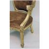 Image 4 : A LOUIS XVI STYLE CARVED GILTWOOD ARMCHAIR