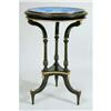 Image 3 : A LOUIS PHILLIPE GILT-METAL MOUNTED EBONIZED WOOD AND PORCELAIN CENTER TABLE