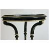 Image 5 : A LOUIS PHILLIPE GILT-METAL MOUNTED EBONIZED WOOD AND PORCELAIN CENTER TABLE