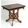 Image 1 : A VICTORIAN WALNUT AND JAPANESE STYLE LACQUER SIDE TABLE