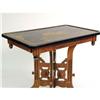 Image 3 : A VICTORIAN WALNUT AND JAPANESE STYLE LACQUER SIDE TABLE
