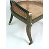 Image 3 : A REGENCY EBONIZED WOOD AND CANE TUB CHAIR
