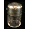 Image 1 : AN ENGLISH STERLING SILVER LIDDED GLASS SCENT BOTTLE