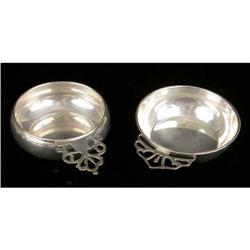TWO AMERICAN STERLING SILVER PORRINGERS