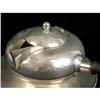 Image 2 : A GEORG JENSEN, USA, STERLING SILVER WOODEN HANDLED BRANDY WARMER WITH UNDERPLATE