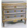 Image 3 : A PAINTED AND PARCEL-GILT NEOCLASSICAL COMMODE