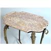 Image 2 : A VICTORIAN GILT-METAL AND MARBLE TRAY-TOP TABLE