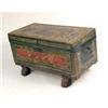 Image 1 : A PAINTED LEATHER TRAVELING TRUNK