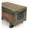 Image 2 : A PAINTED LEATHER TRAVELING TRUNK