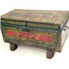 Image 4 : A PAINTED LEATHER TRAVELING TRUNK