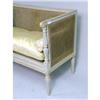 Image 3 : A LOUIS XVI STYLE PAINTED AND PARCEL-GILT SMALL SETTEE