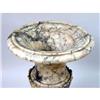Image 2 : A GRAINED WHITE AND GRAY-MARBLE CAMPANA-FORM GARDEN URN
