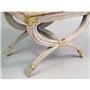 Image 2 : A LATE LOUIS XVI STYLE PAINTED AND PARCEL-GILT STOOL