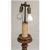 Image 2 : AN ITALIAN STYLE CARVED GILTWOOD PRICKET CANDLESTICK-FORM FLOOR LAMP