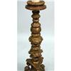 Image 3 : AN ITALIAN STYLE CARVED GILTWOOD PRICKET CANDLESTICK-FORM FLOOR LAMP
