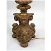 Image 4 : AN ITALIAN STYLE CARVED GILTWOOD PRICKET CANDLESTICK-FORM FLOOR LAMP