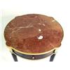 Image 2 : A LOUIS XVI STYLE MARBLE-TOP MAHOGANY STAINED BOUILLOTTE TABLE