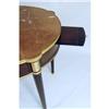 Image 3 : A LOUIS XVI STYLE MARBLE-TOP MAHOGANY STAINED BOUILLOTTE TABLE