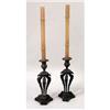 Image 1 : A PAIR OF LOUIS XVI STYLE BRONZE CANDLESTICKS